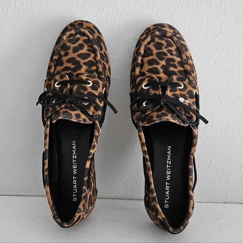 NWOT Stuart Weitzman Tinsley Leopard Moccasins/Loafers - Picture 1 of 14